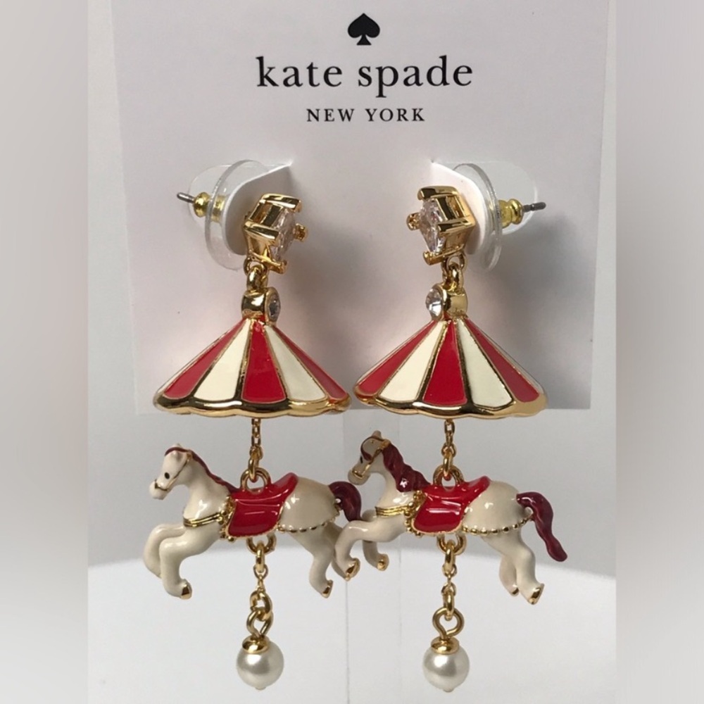 Kate Spade NWT Winter Wonderland Carousel Earrings